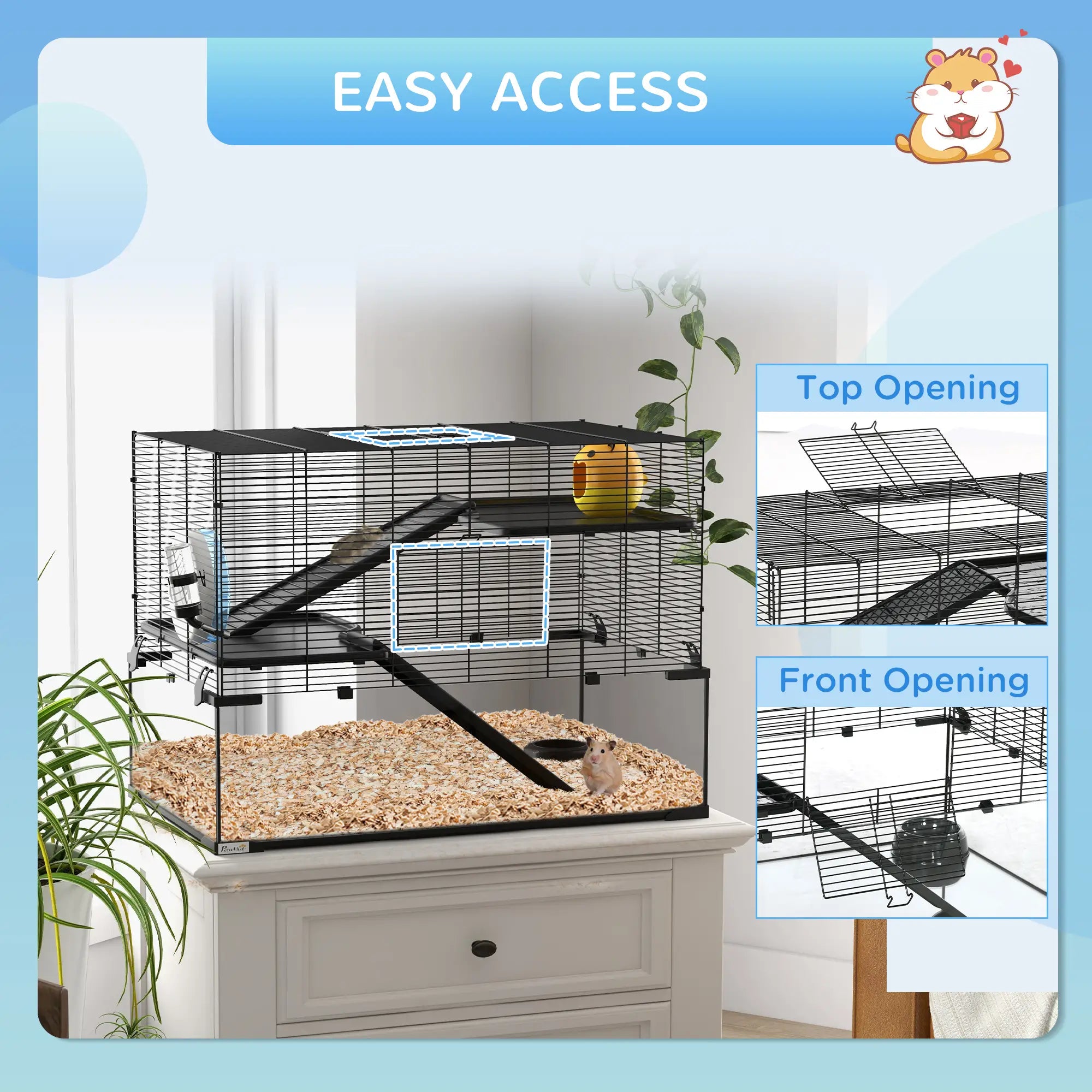 Hamster Cage, Gerbil Cage With Glass Basin, Black Hamster Cages at Gallery Canada