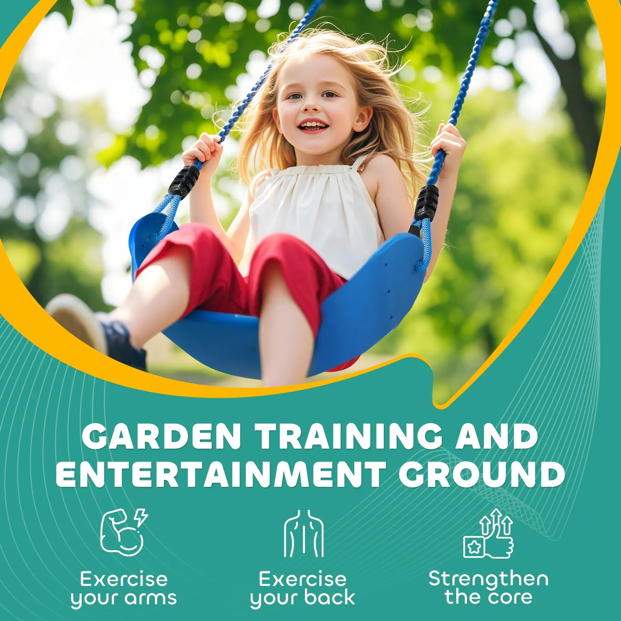32.8' Kids Ninja Warrior Course, Swing, Monkey Bars, Ladder, Gym Rings, Blue Gym Sets & Swings at Gallery Canada