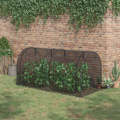 8' x 4' Crop Cage, Garden Plant Protector, 2 Zippered Doors, 6 Stakes, Black Walk In Greenhouses at Gallery Canada