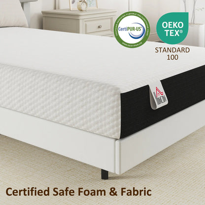 Twin 8 Inch Memory Foam Mattress, Medium Firm, CertiPUR-US Mattresses at Gallery Canada