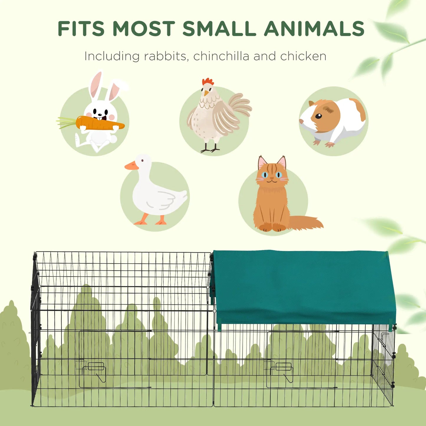73" Small Animal Cage with Roof, Indoor Outdoor Use, Green Houses & Habitats at Gallery Canada