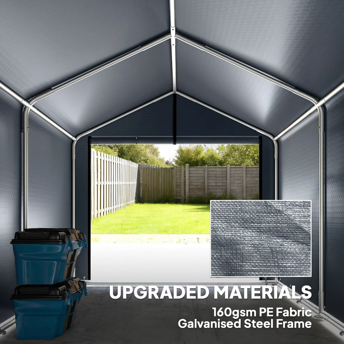 7'x5' Portable Outdoor Storage Shed, Dark Grey Sheds at Gallery Canada