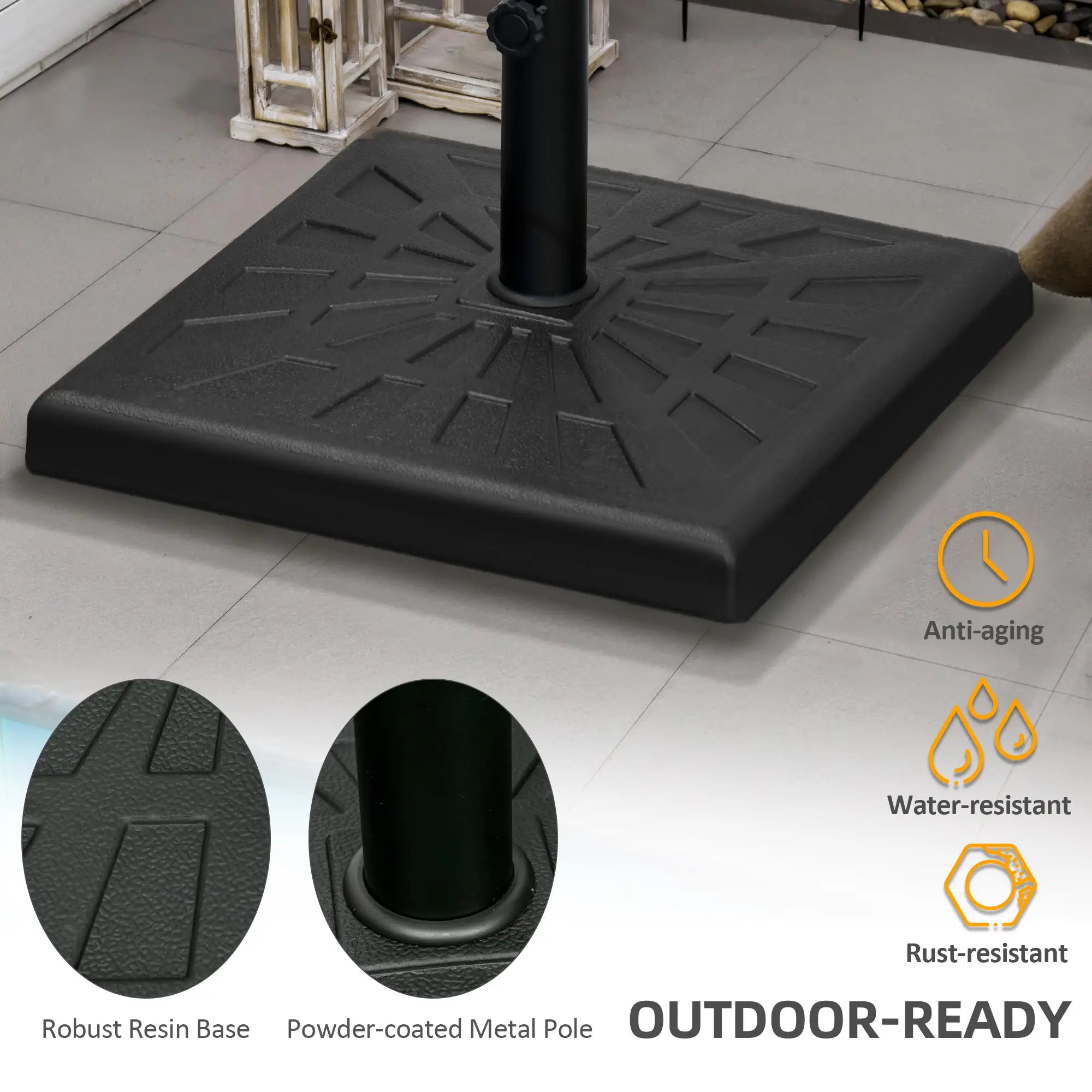 42 lb Heavy Duty Patio Umbrella Stand, 20