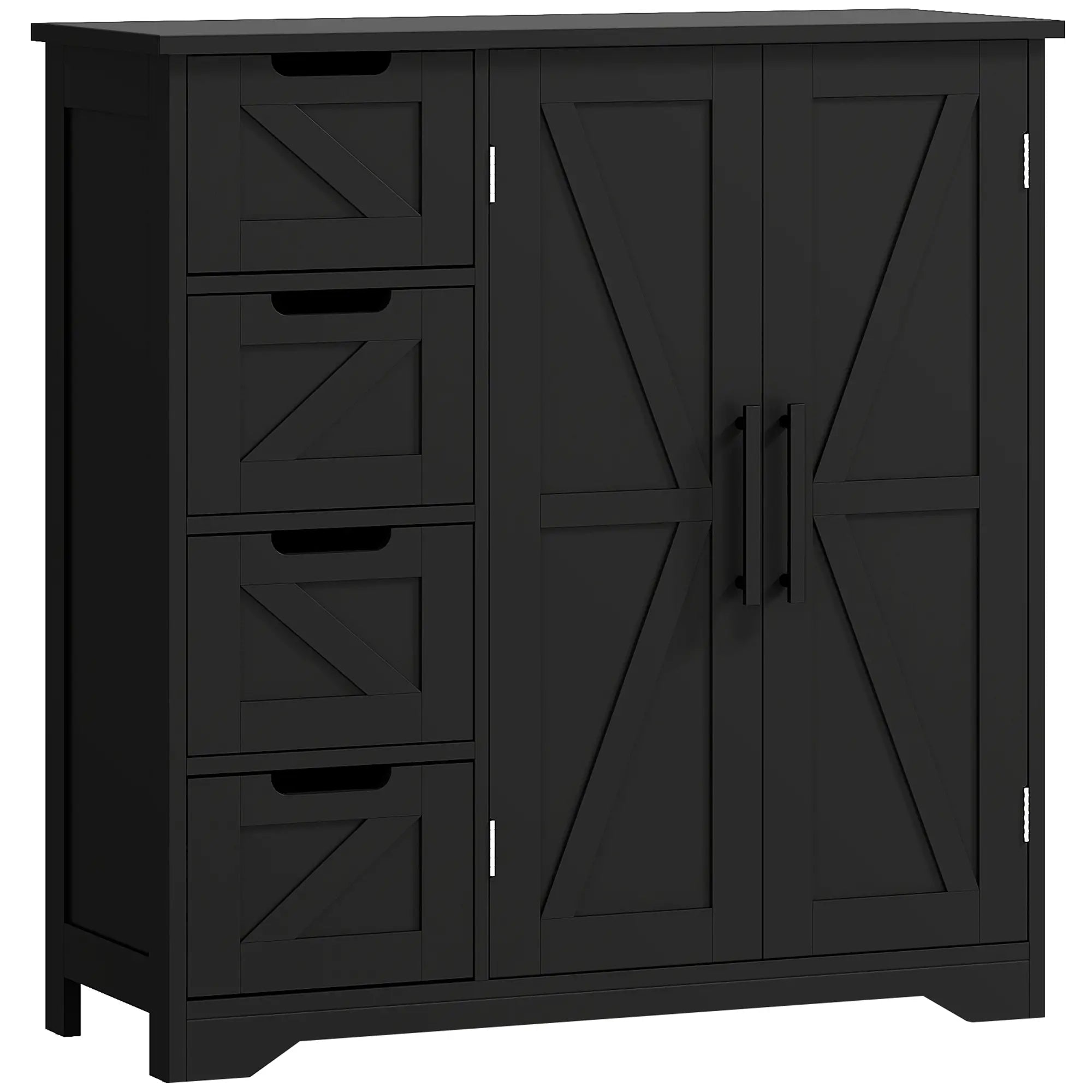 Farmhouse Bathroom Floor Cabinet, Adjustable Shelf, Black Bathroom Cabinets at Gallery Canada