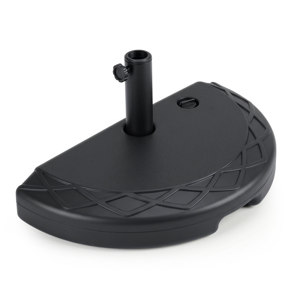 Half Round Patio Umbrella Base, 44 Lbs, Fillable Outdoor Umbrella Bases Black at Gallery Canada
