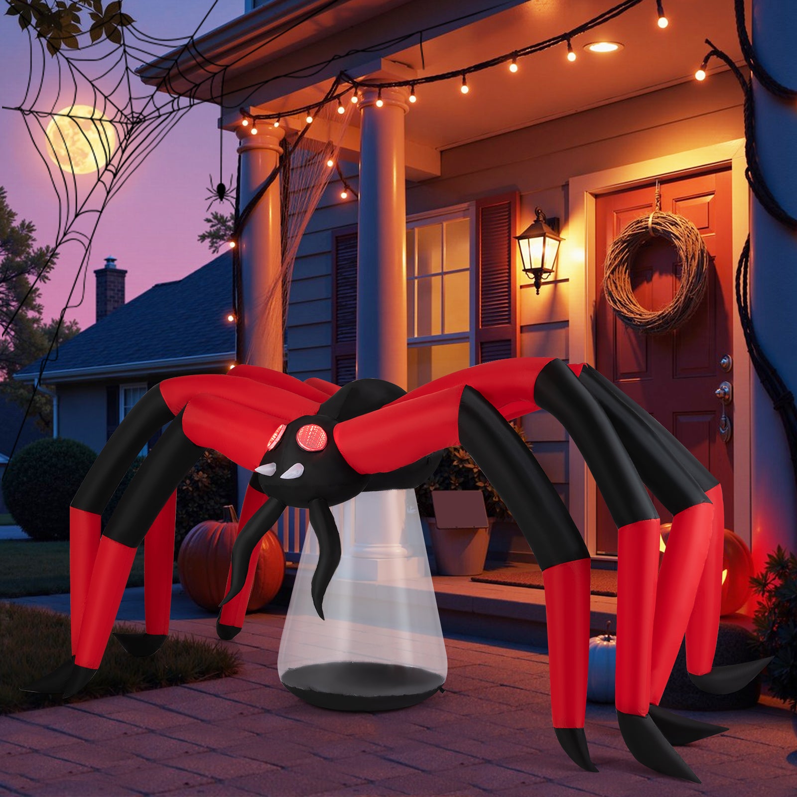 Halloween Inflatable Spider, Tunnel Light Eyes, Red Halloween at Gallery Canada