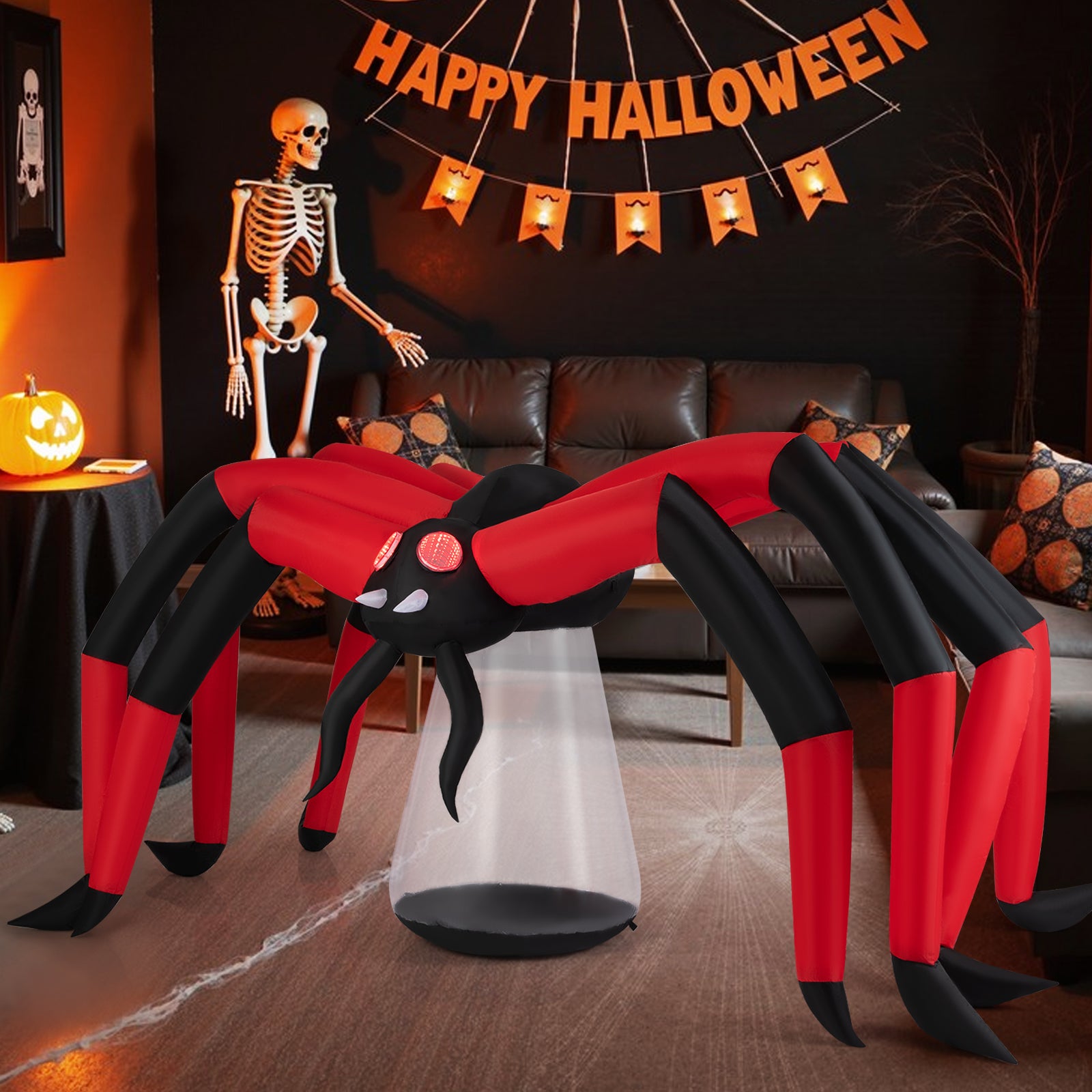 Halloween Inflatable Spider, Tunnel Light Eyes, Red Halloween at Gallery Canada