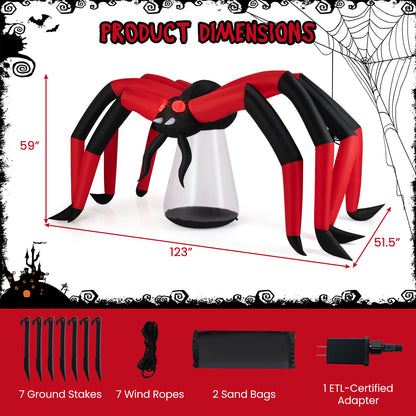 Halloween Inflatable Spider, Tunnel Light Eyes, Red Halloween at Gallery Canada