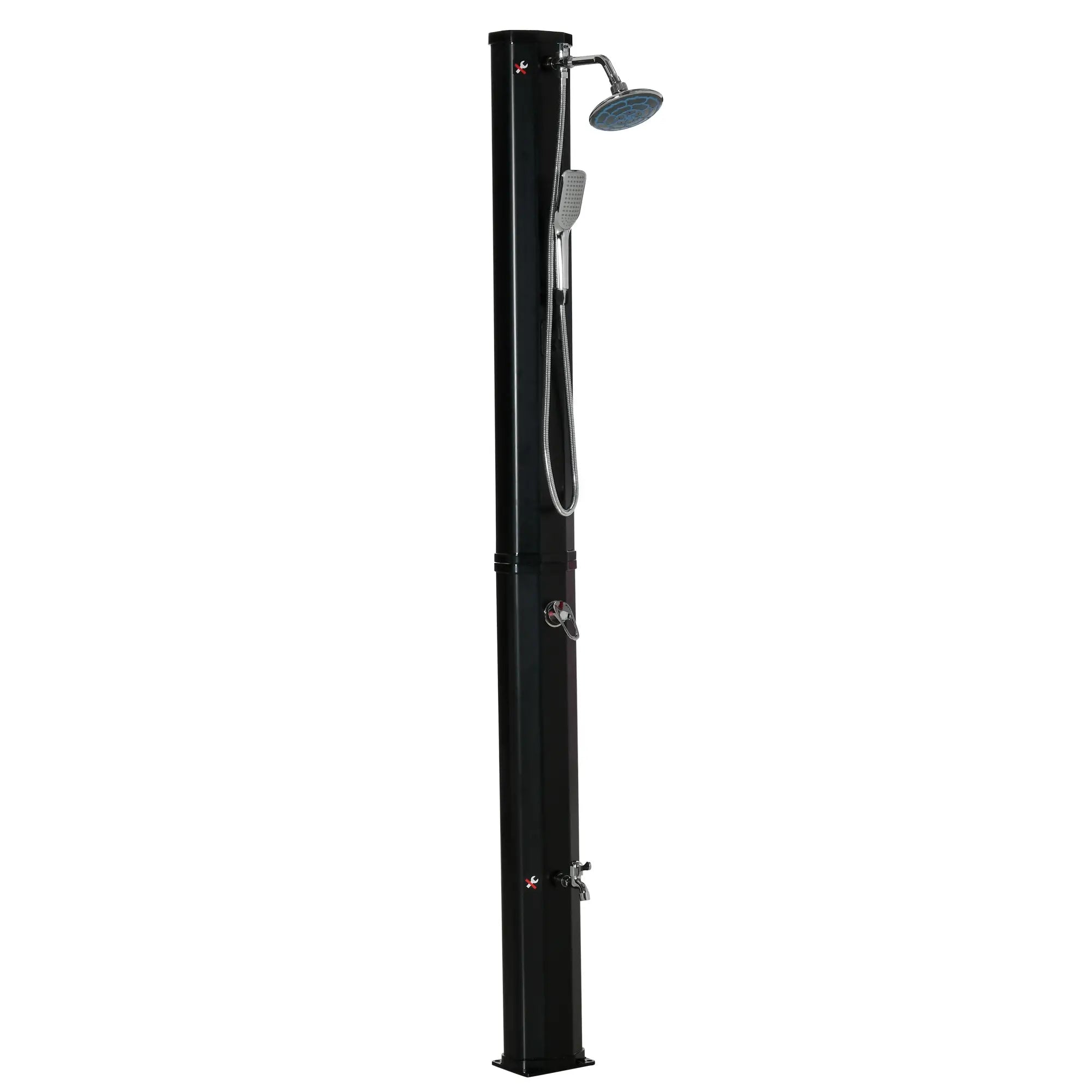 7ft Outdoor Solar Shower, 360 Rotating Head, Foot Faucet, Adjustable Outdoor Swimming Pools & Hot Tubs at Gallery Canada