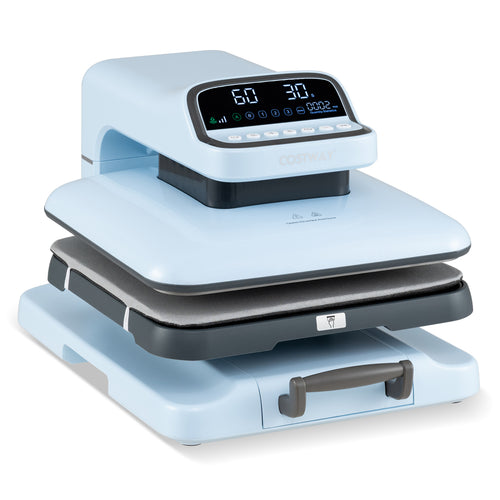 Heat Press Machine with Auto Release for T Shirts, Blue