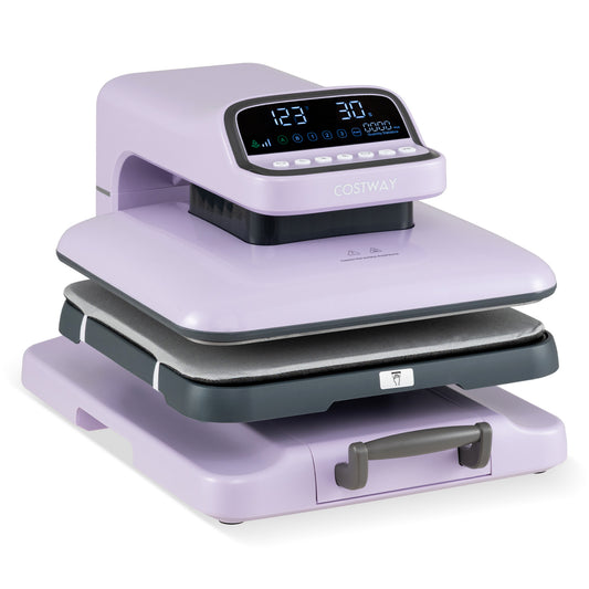Heat Press Machine with Auto Release for T Shirts, Purple Washers & Dryers Purple at Gallery Canada
