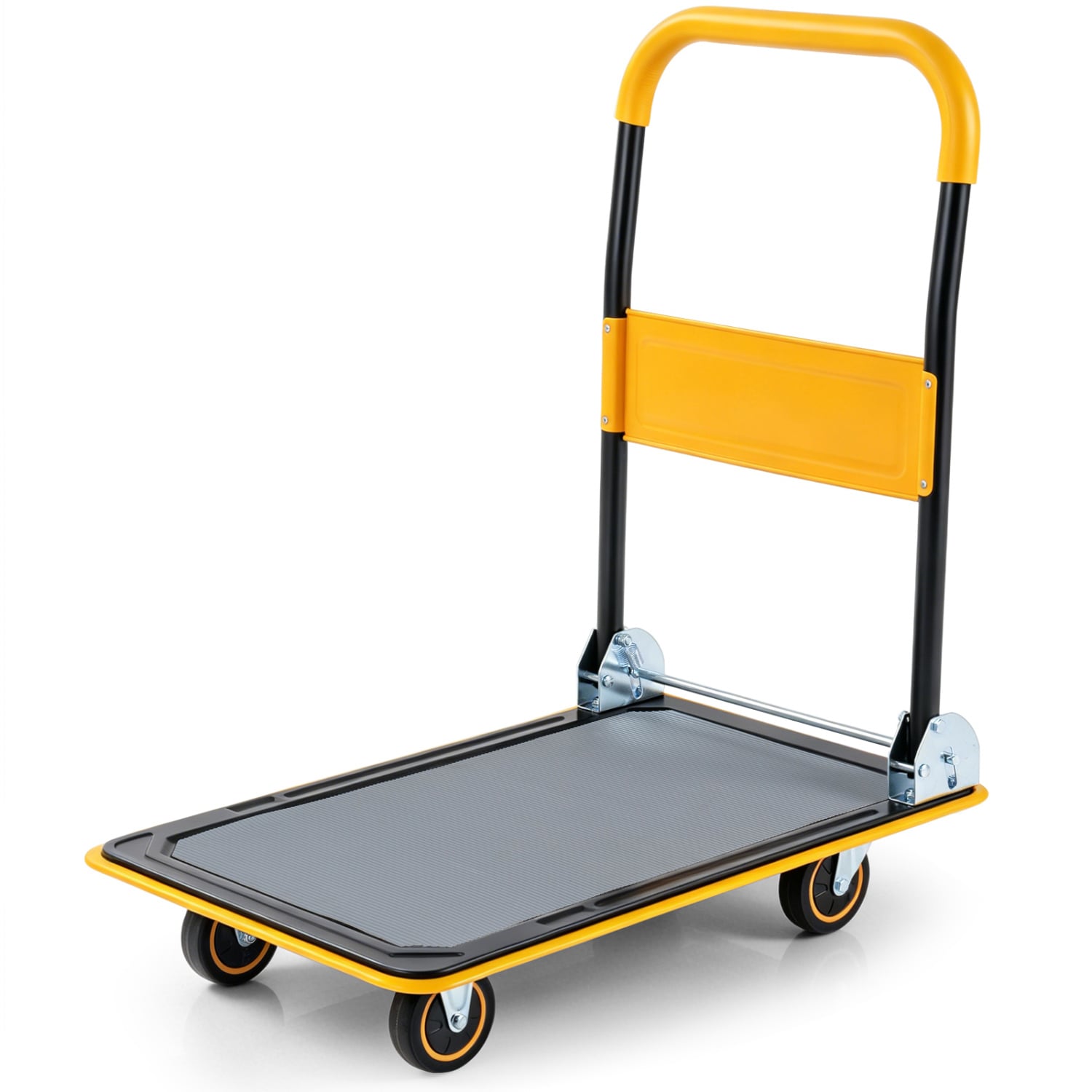 Heavy Duty Foldable Push Cart Dolly, 560 Lbs, Yellow Garages Yellow at Gallery Canada