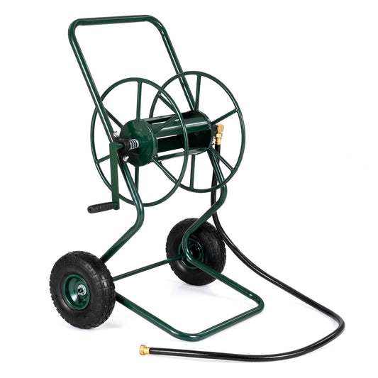Garden Hose Reel Cart, 300 FT 5/8" Hose, Green Garden Carts Green at Gallery Canada