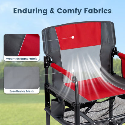 Heavy Duty Outdoor Camping Chair with Cup Holder, Red Camping Furniture at Gallery Canada