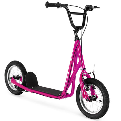 Height Adjustable Kids Scooter, 12 Inch Air Filled Wheel, Pink Scooters Pink at Gallery Canada