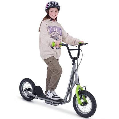 Height Adjustable Kid Kick Scooter, 12 Inch, Grey Scooters at Gallery Canada