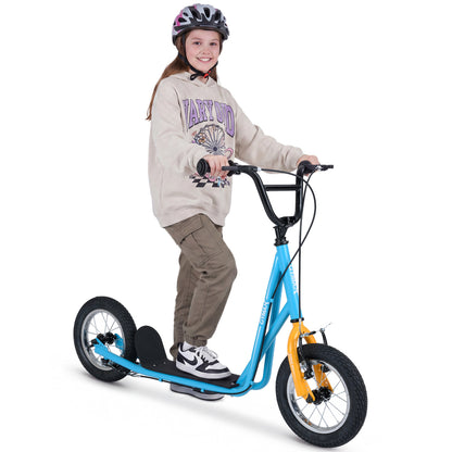 Height Adjustable Kid Scooter, 12" Air Tires, Blue Scooters at Gallery Canada
