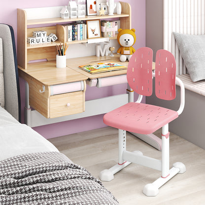 Height-Adjustable Kid's Study Chair, Double Back Support, Breathable Seat, Pink Kids Chairs & Seating at Gallery Canada