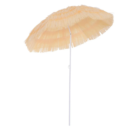 6FT Tilt Beach Umbrella, Adjustable Sunshade for Patio, Wheat Beach Umbrellas Wheat at Gallery Canada