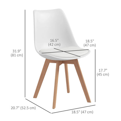 Modern Dining Table Chairs Set of 4, Rubber Wood, PU Leather Cushion Bar Sets at Gallery Canada