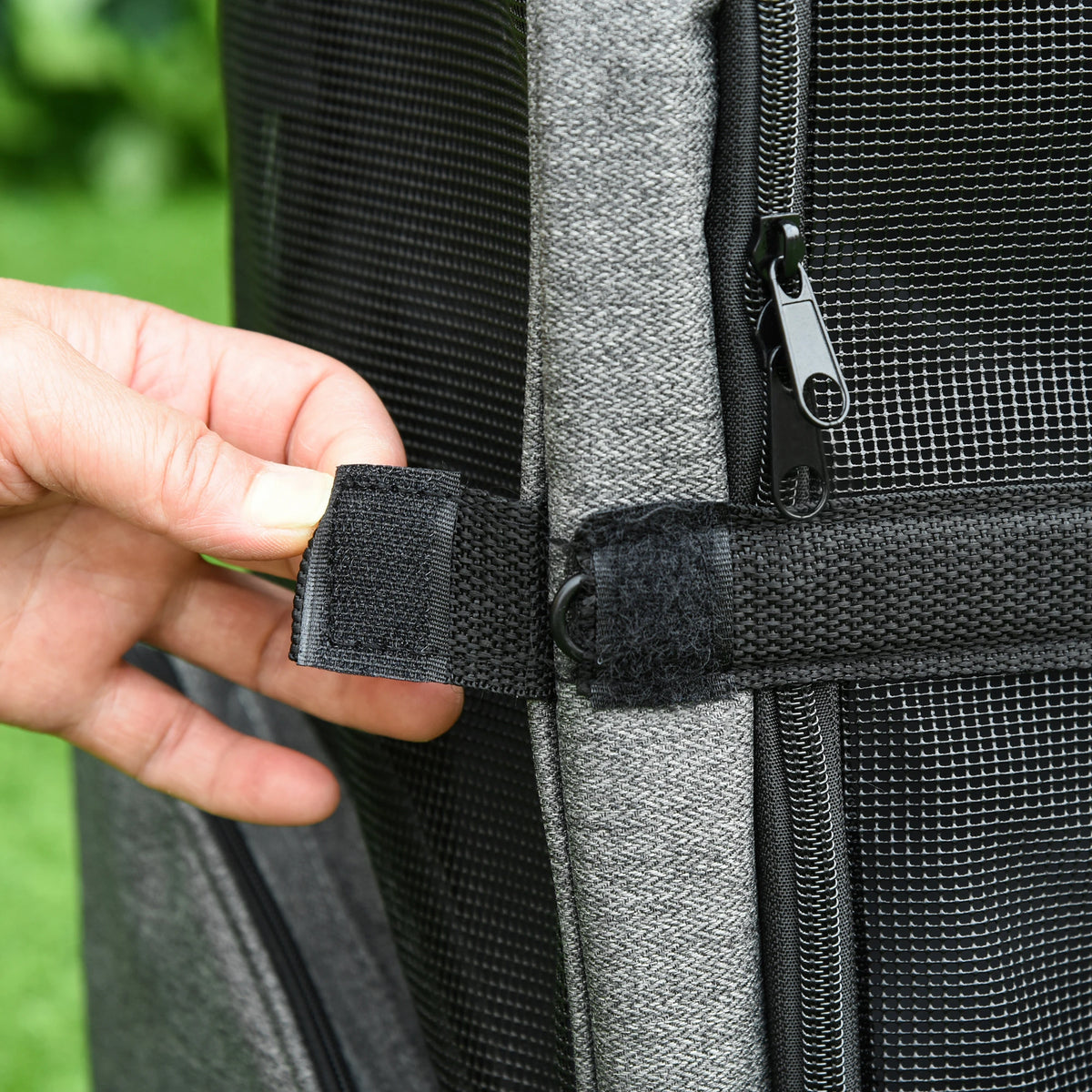 2-in-1 Pet Carrier Backpack, Rolling Wheel, Grey Dog Bike Trailers & Strollers at Gallery Canada