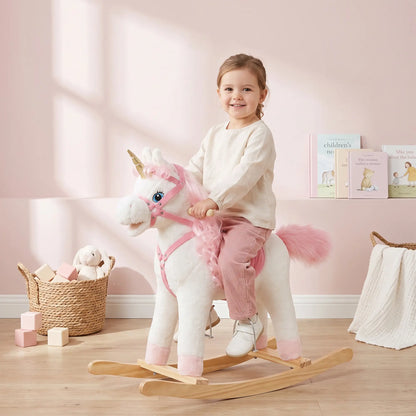 Unicorn Rocking Horse, Ride on Toy, Sounds, White, 3-5 Y, White Rocking Horses at Gallery Canada