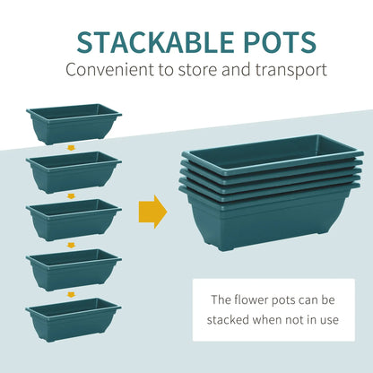 5-Tier Raised Garden Bed, 5 Planter Box, Outdoor Plant Stand, Green Plant Stands at Gallery Canada