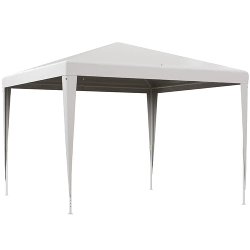 10x10ft Portable Party Tent, Folding Garden Canopy, Outdoor Shelter, White