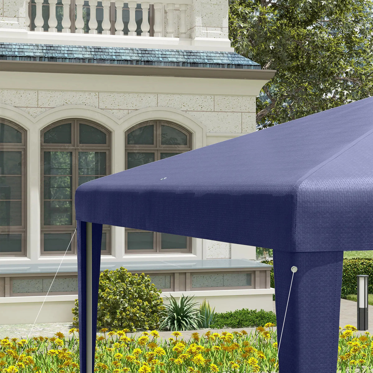 10x10ft Portable Party Tent, Folding Garden Canopy, Dark Blue Canopy Tents at Gallery Canada