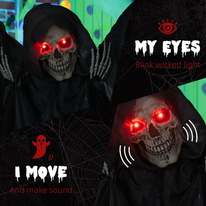 6.4' Winged Grim Reaper Halloween Decoration, Animatronic with Light Up Eyes Halloween Decorations at Gallery Canada