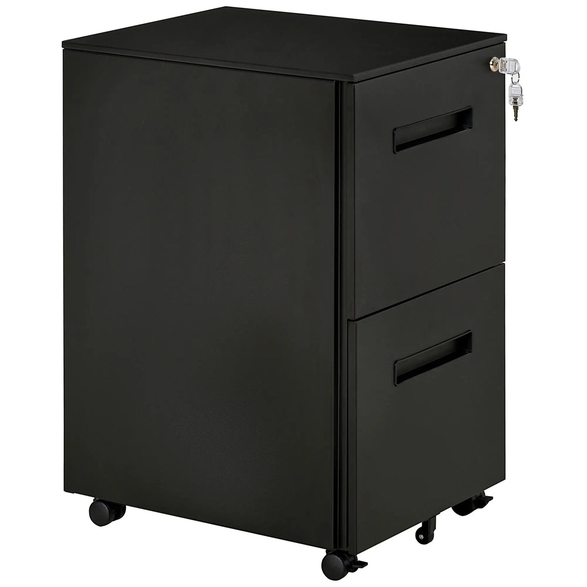 Vertical File Cabinet, Adjustable Partition, A4 Letter Size, Lockable, Black Office Cabinets & Cupboards at Gallery Canada