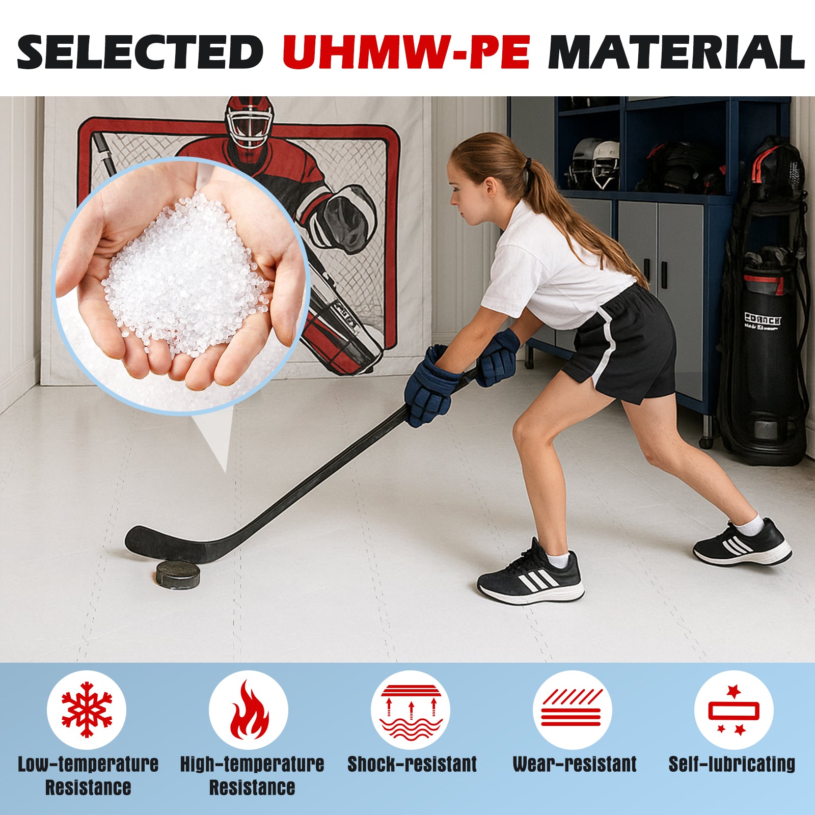 Hockey Flooring Tiles for Training Dryland Synthetic Ice Tiles Hockey Shooting Equipment Winter Sports & Activities at Gallery Canada