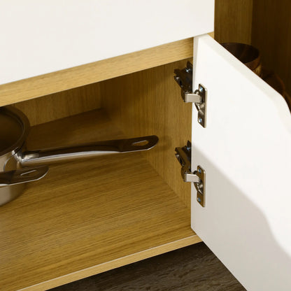Modern Microwave Stand, Cabinet with Drawer, Storage, White Kitchen Pantry Cabinets at Gallery Canada