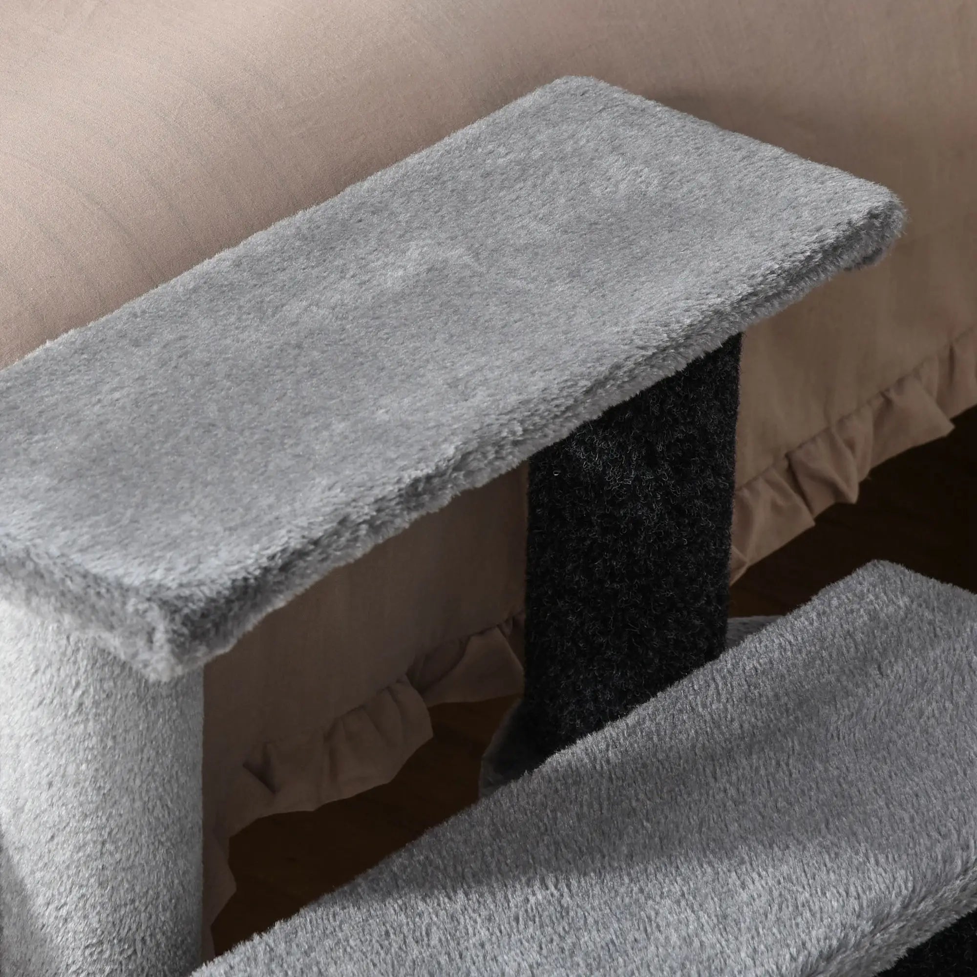 Cat Stairs, 3 Steps, Small Cat Tree with Scratching Post, 17.5