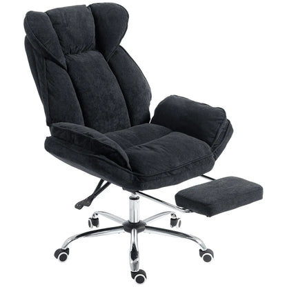 Big & Tall Office Chair, High Back, Snowflake Velvet, Black Office Chairs Black, Silver at Gallery Canada