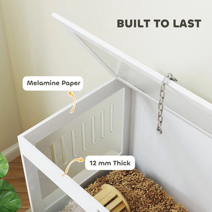 31.5"L Hamster Cage, Openable Top, Hut, Seesaw, Ladder, White Hamster Cages at Gallery Canada