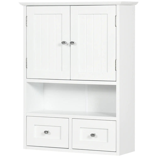 Bathroom Wall Cabinet, Medicine Cabinet, Over Toilet Storage, White