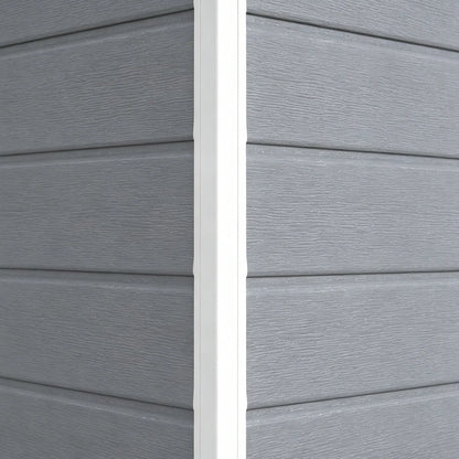 6x4.5ft Plastic Garden Shed, Lockable Tool Storage, Double Doors, Vent, Gray Sheds at Gallery Canada