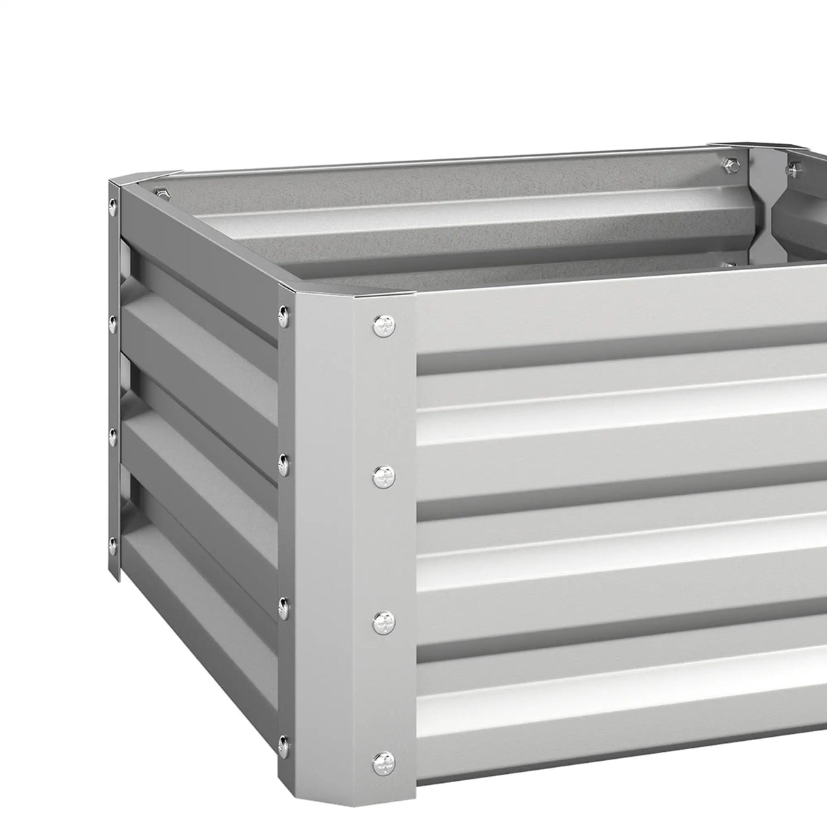 2' x 2' x 1' Raised Garden Bed, Galvanised Steel Frame, Vegetables, Flowers, Herbs, Silver Raised Garden Beds at Gallery Canada