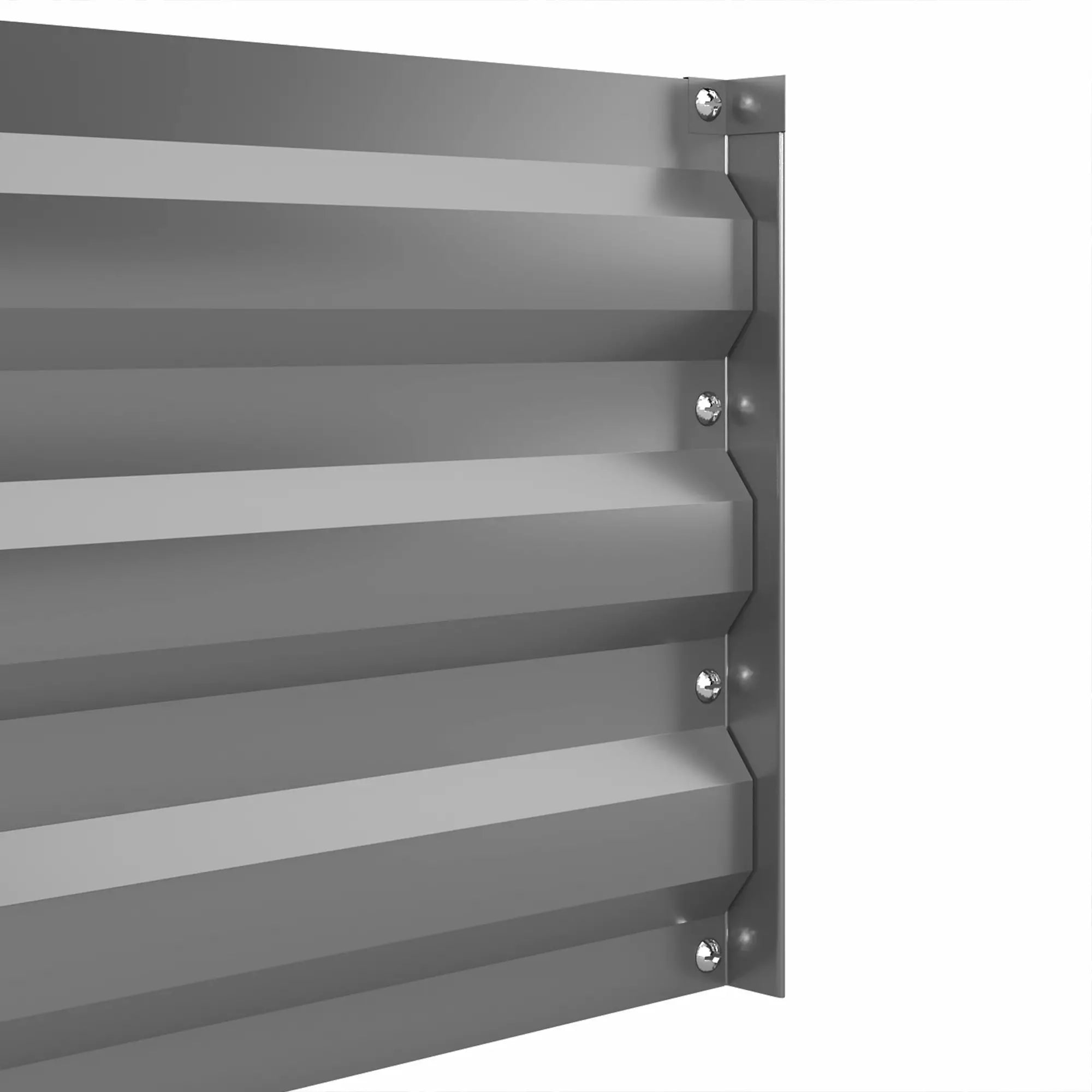 Set of 2 Galvanized Raised Garden Beds, Outdoor Planter Box, Light Grey Raised Garden Beds at Gallery Canada