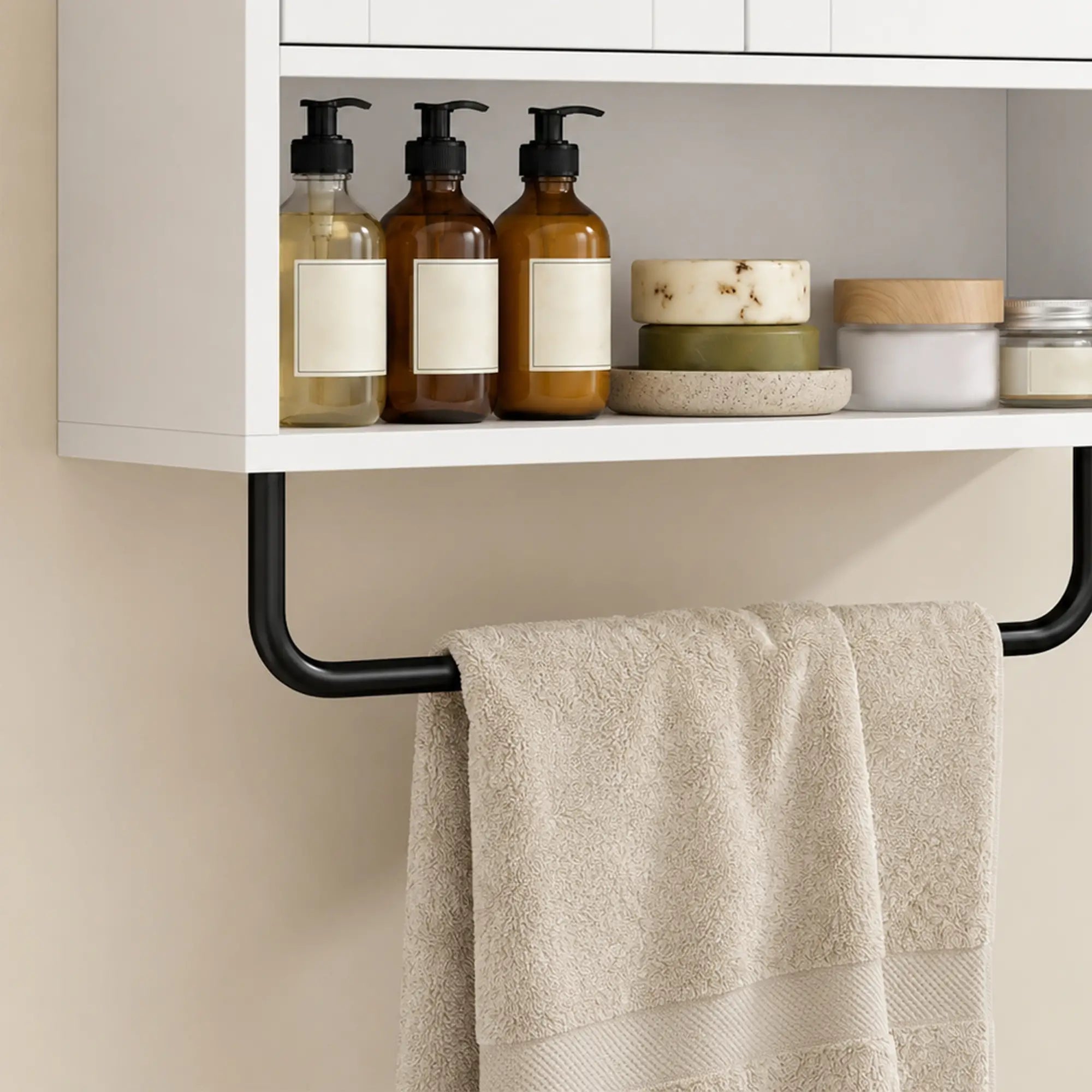 Wall Mounted Bathroom Cabinet, 2 Doors, White Wall Mounted Cabinets at Gallery Canada