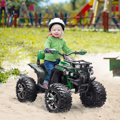 12V Kids Ride-On Car, 10AH Battery Powered ATV, 1.8-5 Mph, Green Electric Toy Cars at Gallery Canada