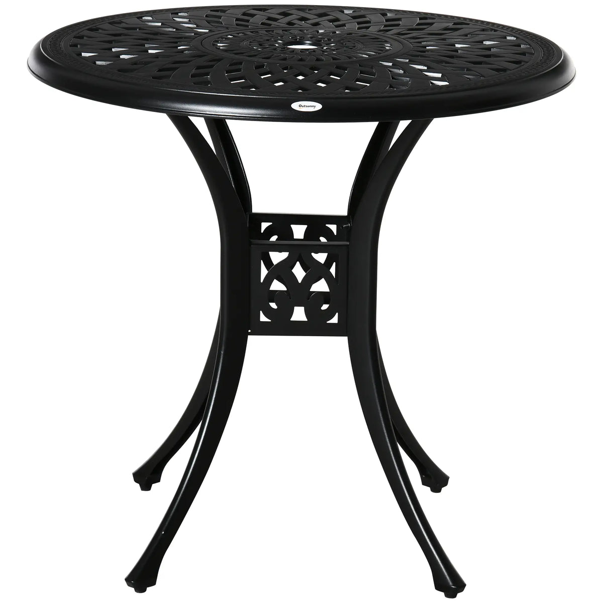 30 Inch Round Patio Dining Table With Umbrella Hole, Black Patio Side Tables at Gallery Canada