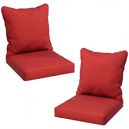 Patio Chair Cushions Set, 2 Seat Cushion Back Pillows, Wine Red Patio Chair Cushions at Gallery Canada