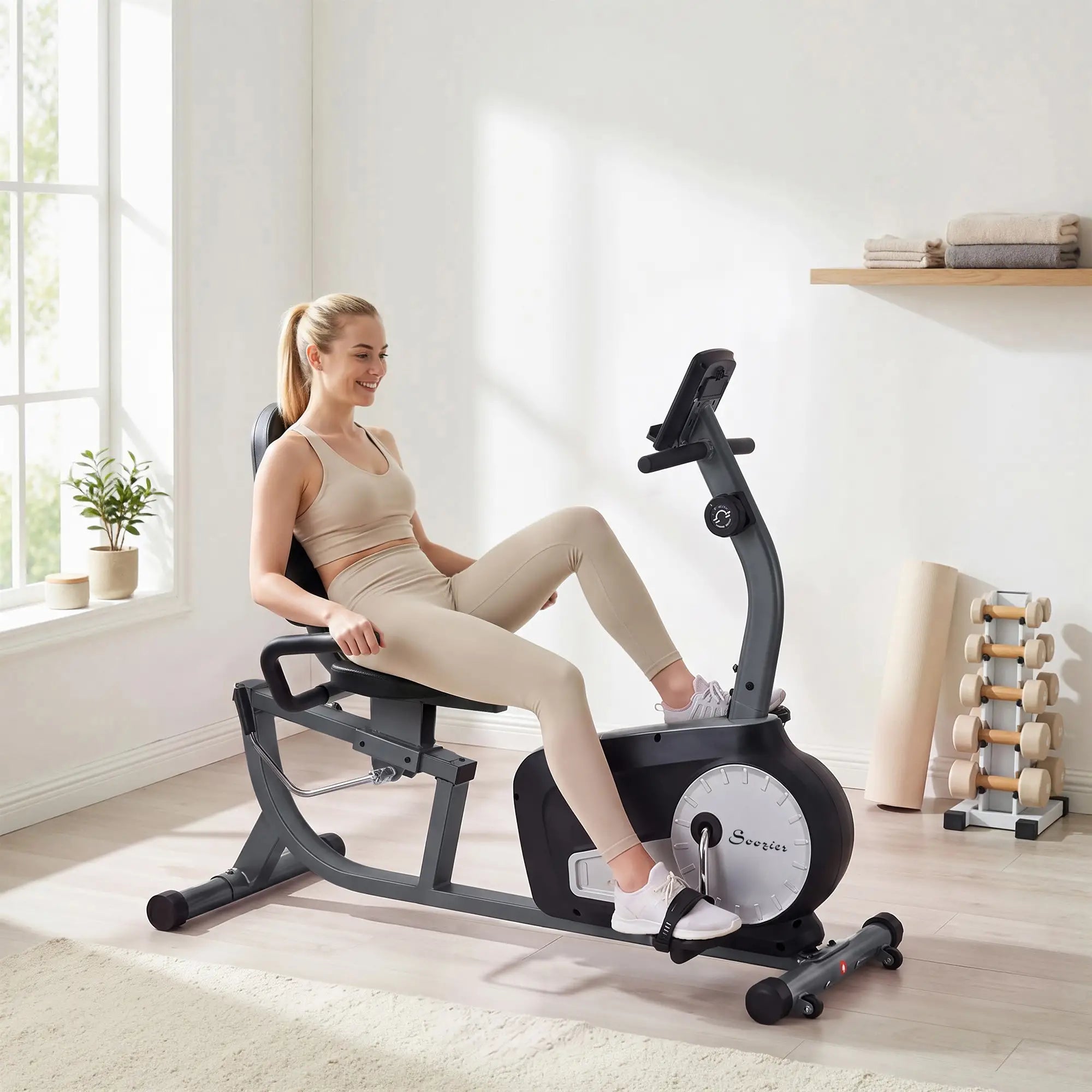 Exercise Bike, 8-Level Magnetic Resistance, LCD Display, Adjustable Seat Exercise & Stationary Bikes at Gallery Canada