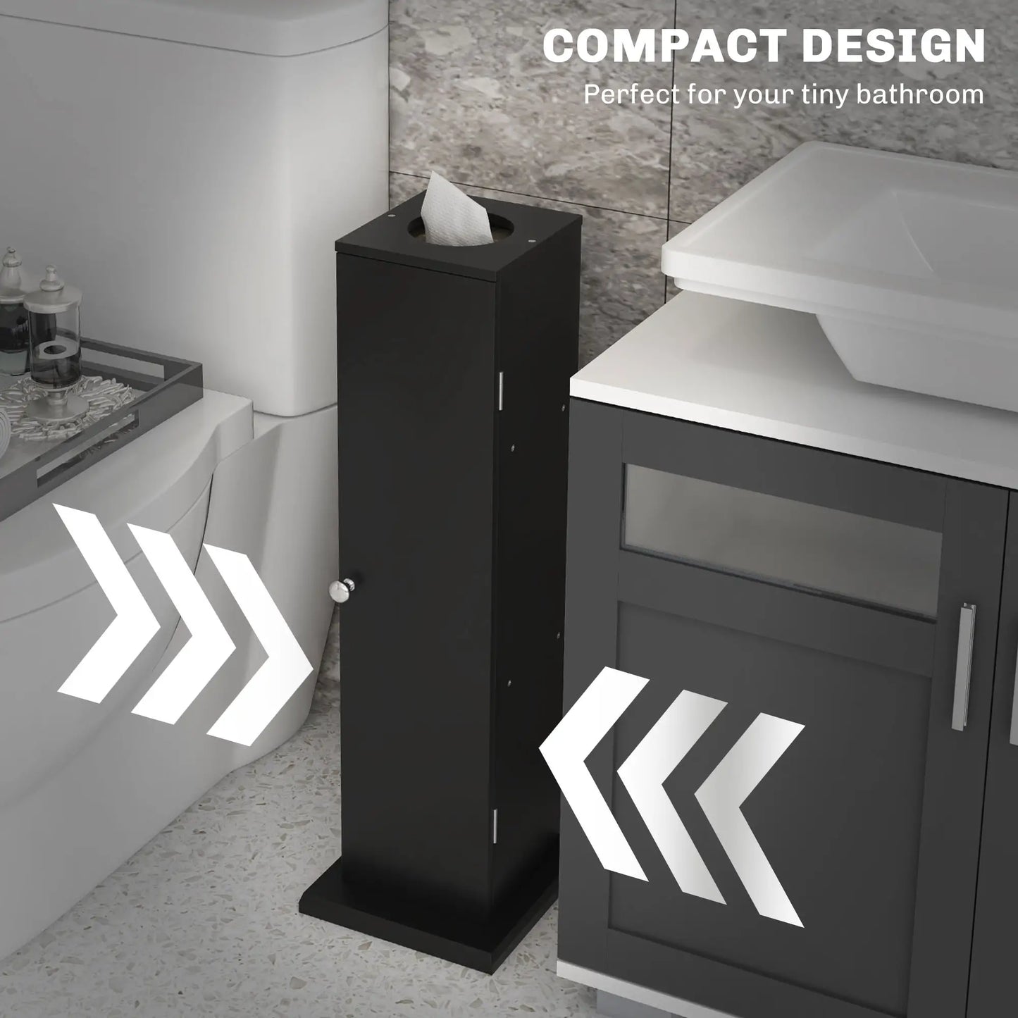 Small Toilet Paper Cabinet, Bathroom Corner Storage, Black Bathroom Cabinets at Gallery Canada