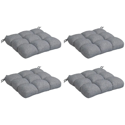 4-Piece Patio Chair Cushion Set, Indoor Outdoor Replacement Pillows Patio Chair Cushions Grey at Gallery Canada
