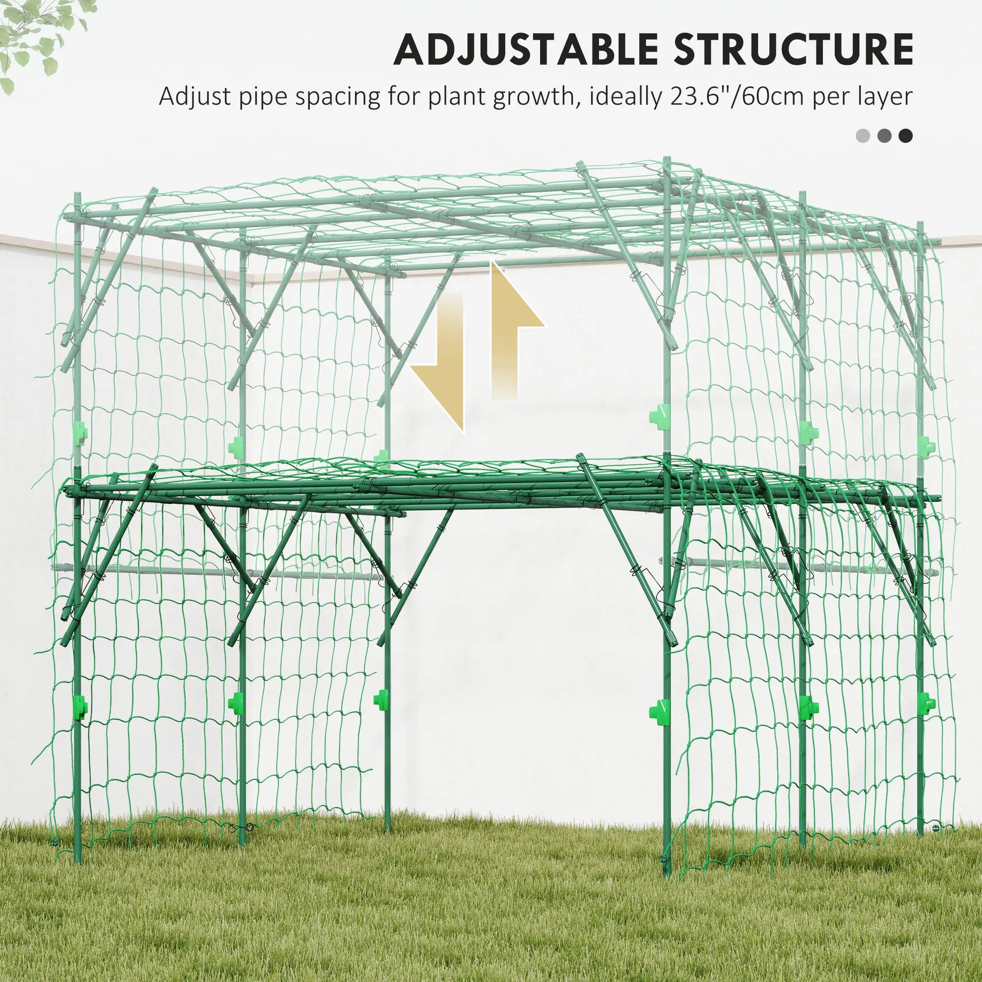 7.3 FT Tall Metal Garden Arch Trellis, For Climbing Plants, Green Plant Stands at Gallery Canada