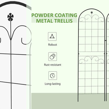 2 Pcs Metal Garden Trellis, Outdoor Plant Support, Patio Lawn Backyard Plant Stands at Gallery Canada
