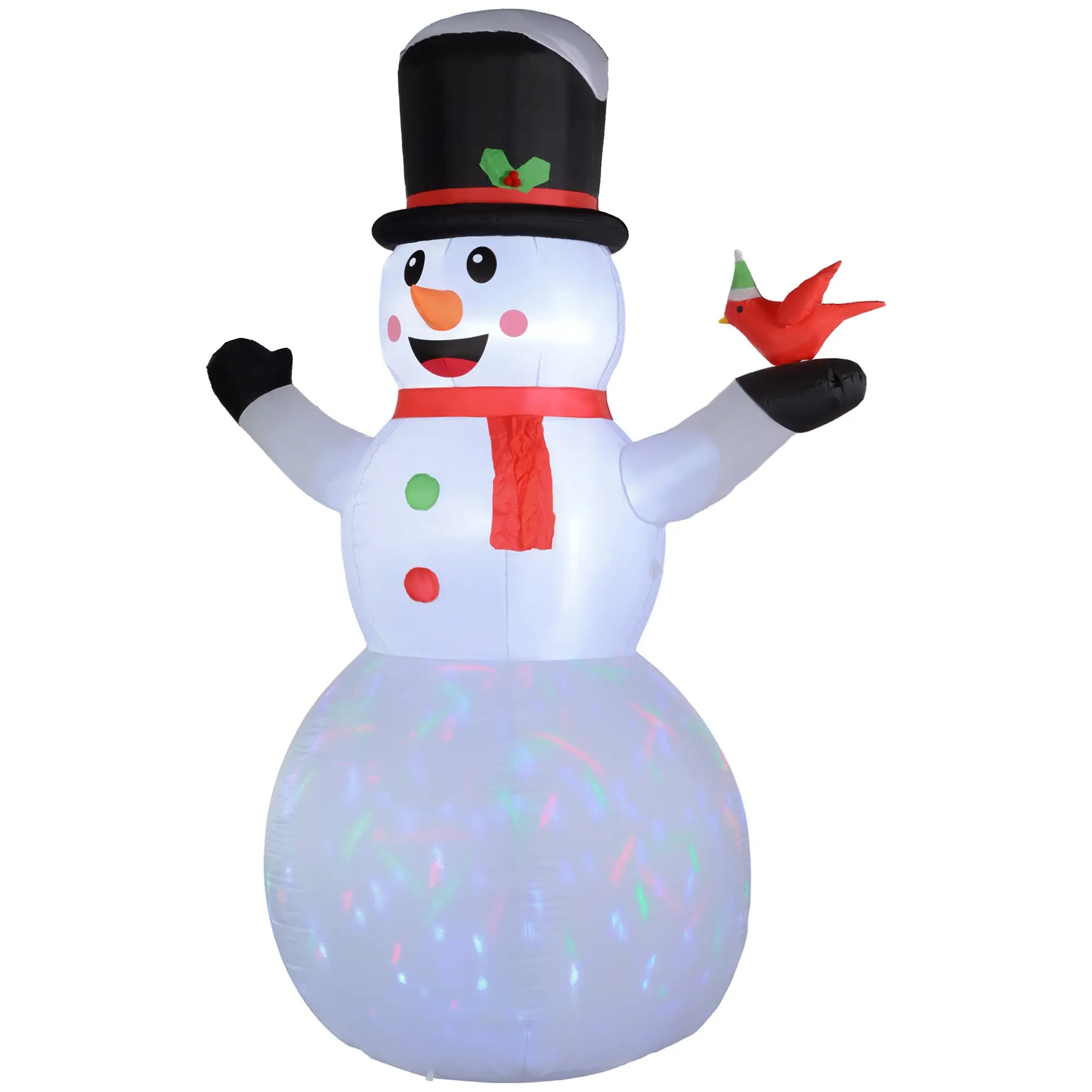 12FT Inflatable Snowman, Rotating LED Light, Indoor Outdoor Decor Christmas Inflatables White at Gallery Canada